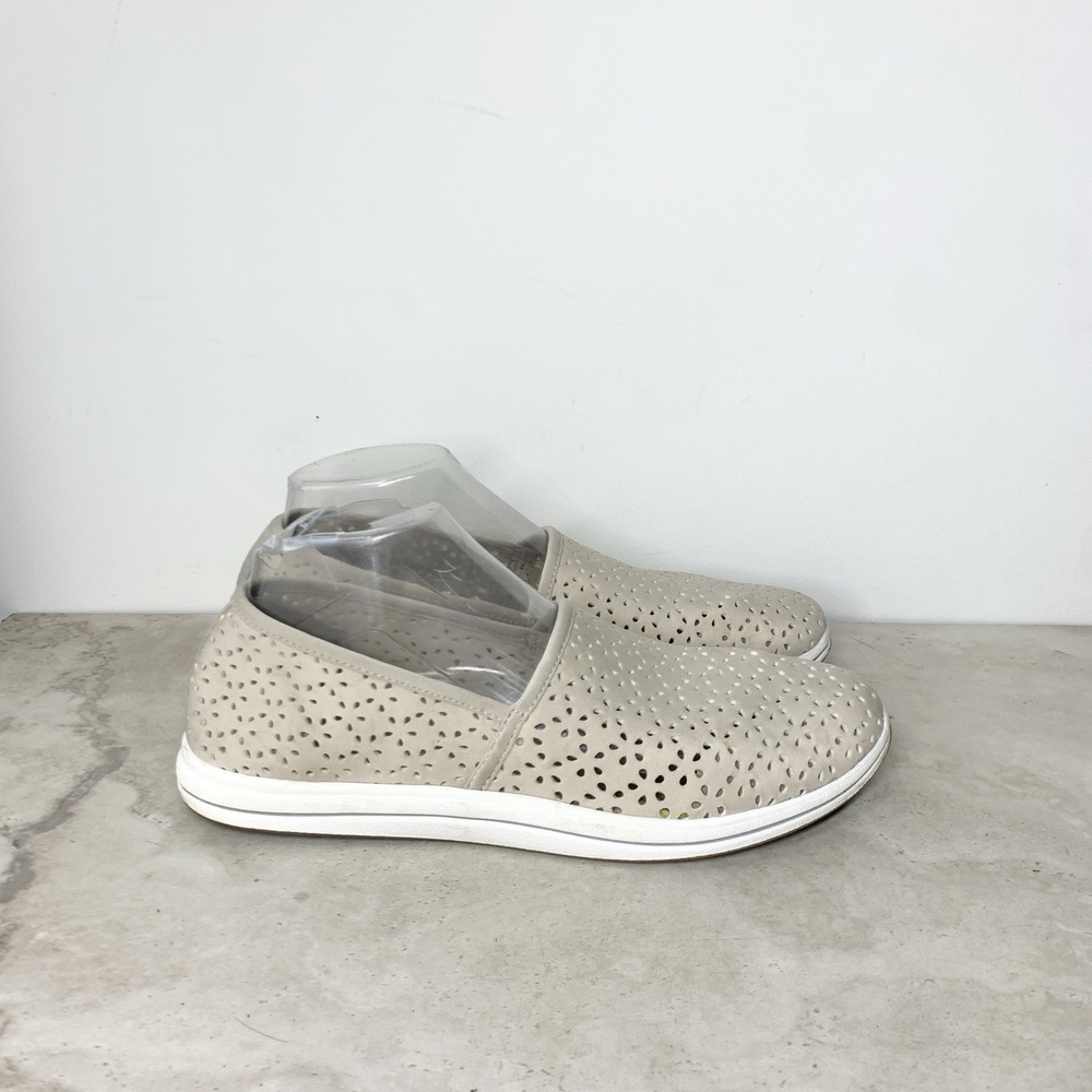 Clarks Shoes Women Size 10 Loafers Beige Sneakers Eyelet Stretch Washable Brown
